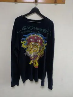Ed Hardy 長袖 カットソー ロンT タイガー 刺繍 古着のサムネイル