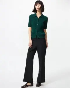 UNIQLO スマートフレアパンツ M ブラック