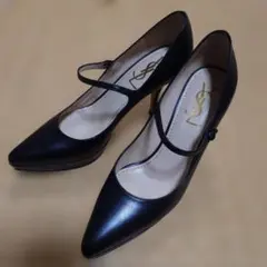 イヴ・サンローランストラップパンプス黒YSLBEAMS