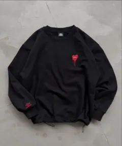 【 umbro✖️oncily】HEART LOGO スウェット　ブラックM