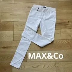 【送料無料】 max&co マックスアンドコー ホワイト パンツ チノ スキニー