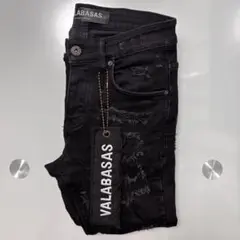 VALABASAS フレアパンツ ブラック サイズ29 スリムフィット 新品 VALABASAS(ヴァラバサス) フレアパンツ ブラック サイズ 30