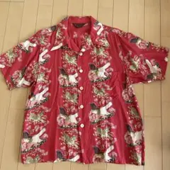 K. Mayer アロハシャツ 赤 36-M-38のサムネイル