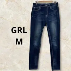 GRL デニムパンツ M インディゴ スキニー 細身 ジーンズ レディース