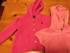 【2点セット】ラルフローレン　ピンクカーディガン、半袖パーカー