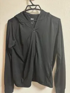 ユニクロ　エアリズム　UVカットメッシュパーカー ブラック【L】