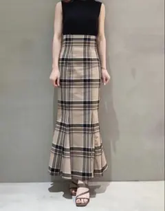 SNIDEL ハイウエストタイトヘムフレアスカート 00