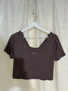 NIKE One DRI-FIT クロップド丈 Tシャツ ピンクパープル　Lのサムネイル