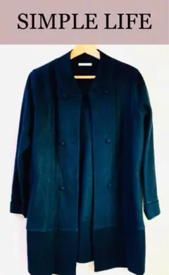 2/3限定価格❣️レナウン SIMPLE LIFE ウールコート ネイビー