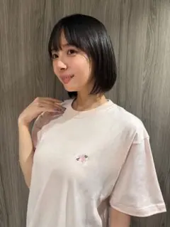 サクラナイツ 桜刺繍Tシャツ ベビーピンク Mサイズ