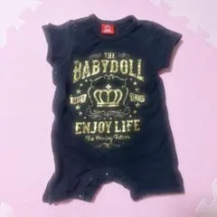 く*)様 BABYDOLL カバーオール 70cm ブラック×ゴールド