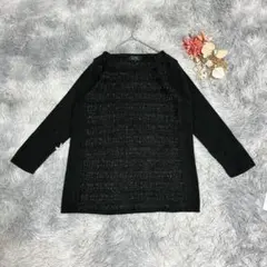 C DE C クードシャンス（M）長袖 カットソー ラメ入 ウール混 日本製