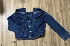 デニムブルー ショート丈ジャケット