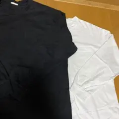 【GU】ロングティーシャツⅹ2 白黒