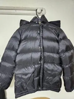 ユニクロ　ミドル丈　ブラック ダウンジャケット ファー付き　M