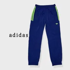 adidas トラックパンツ ナイロン L メンズ ネイビー 裏地 メッシュ