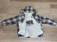 リバーシブルフード付きアウター