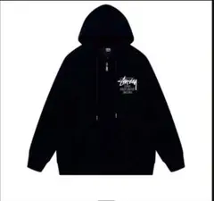 Stussy ブラック フードパーカー