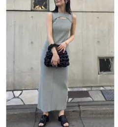 LAGUNAMOON カットアウトニットワンピース