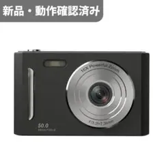 デジカメ 5000万画素 16倍ズーム ブラック 黒色 CCD CAMERA