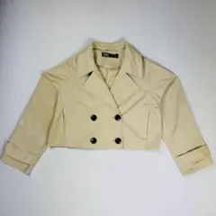 【ZARA】ショートダブルブレストトレンチコート　3046/061/704 S