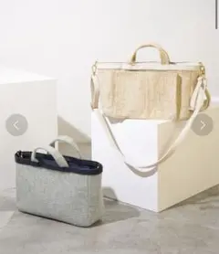 ツイード　バッグ Joint Space for mama×coty グレー