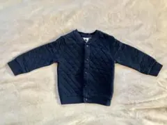 プチバトー ネイビー キルティングカーディガン 24m/86cm