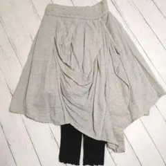 【n'OrLABEL】変形　アシンメトリー　ドレープ　スカート　おまけ付き　美品のサムネイル