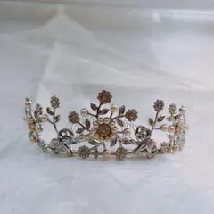 花モチーフ シルバー ヘッドドレス