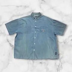 美品 人気 DC SHOES デニムシャツ 半袖 ライトブルー Mのサムネイル