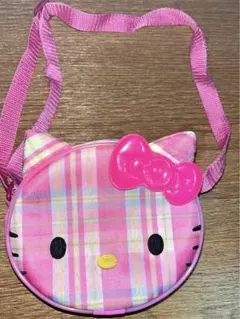 ハローキティ　平成　昭和　レトロ　ショルダー　キティ　ピンク　チェック