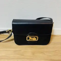 【美品 】CELINE セリーヌ ヴィンテージ 馬車金具 ショルダーバッグ