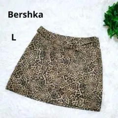 Bershka ヒョウ柄 タイトスカートミニ L レオパード ベルト ゴムのサムネイル