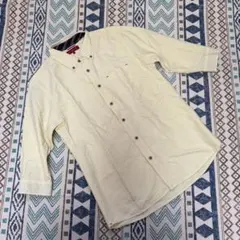 7分袖シャツ イエロー系 カジュアル