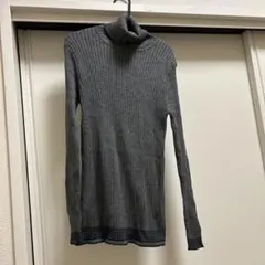 タートルネック　ニット　グレー　灰色　マリン　リブ　サイズM ノーザントラック