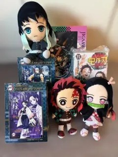 【中古品】鬼滅の刃 8点セット販売（ぬいぐるみ ジグソーパズル コミックス）