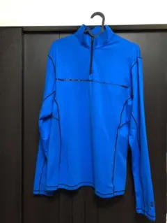 Under Armour 青 ハーフジップ 長袖シャツ