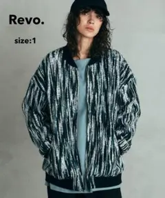 Revo. グラデーション ジャガード ニット リブ ブルゾン ユニセックス .のサムネイル