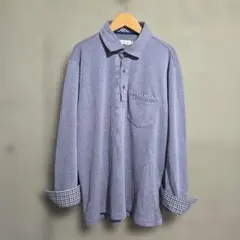 美品 Hush pappies 犬刺繍 2WAY 切り替えスタイル ポロシャツ