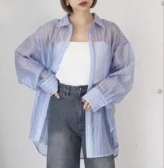 tiptop ティップトップ シアーアソートBIGシャツ ブルー系のサムネイル
