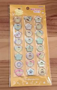 【正規品】おはじきふうシール 24ピース ポムポムプリン