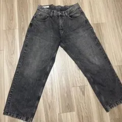 ZARA BAGGY FIT デニムパンツ　ブラック　カーボン