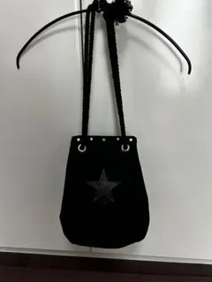 converse星型スタッズ キャンバス ショルダーバッグ ブラック超美品のサムネイル