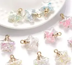 【1袋80円】ハンドメイドパーツ/ミニチュア/ガラスドーム/星型