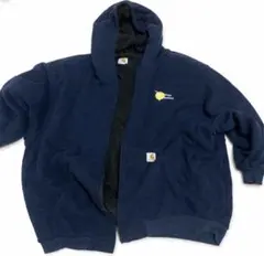 Carhartt ジップアップパーカー ネイビー 裏ボアのサムネイル