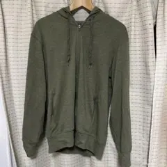 ユニクロ UVカット エアリズム フルジップ パーカー カーキ Lサイズ