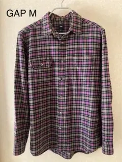 GAP チェック柄 長袖シャツ M