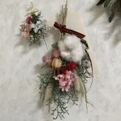 ナチュラルドライフラワースワッグ　コットン