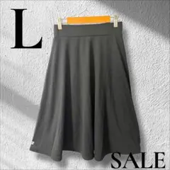 「即日発送」L LOWRYS FARM黒のフレアロングスカート ひざ丈のサムネイル