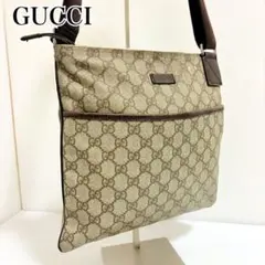 【良品】GUCCI ショルダーバッグ クロスボディ GG柄 PVC レザー